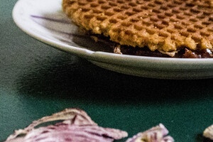 Stroopwafel gedroogde ui