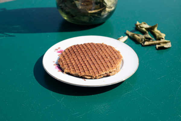 Stroopwafel limoenblad